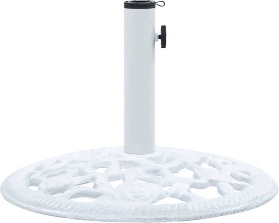 VIDAXL parasolvoet rond 12kg 48cm gietijzer wit