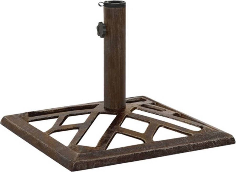 VidaXL -Parasolvoet-44x44x31-cm-gietijzer-bronskleurig