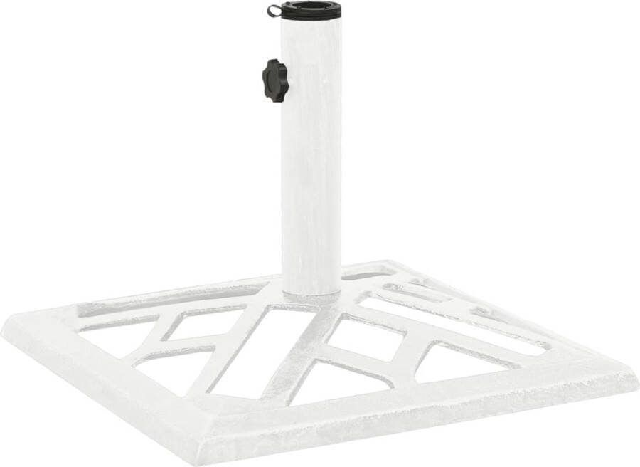VidaXL Parasolvoet 44x44x31 cm gietijzer wit