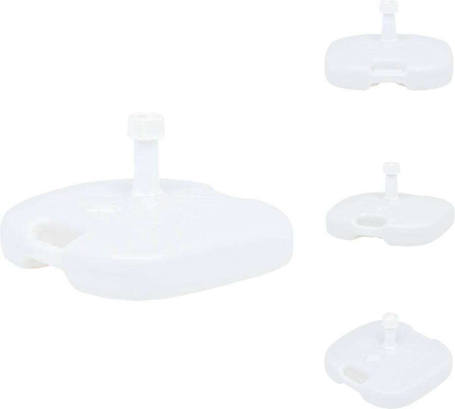 VidaXL Parasolvoet 45x45x26 cm Kunststof Stabiel Wit Parasolvoet