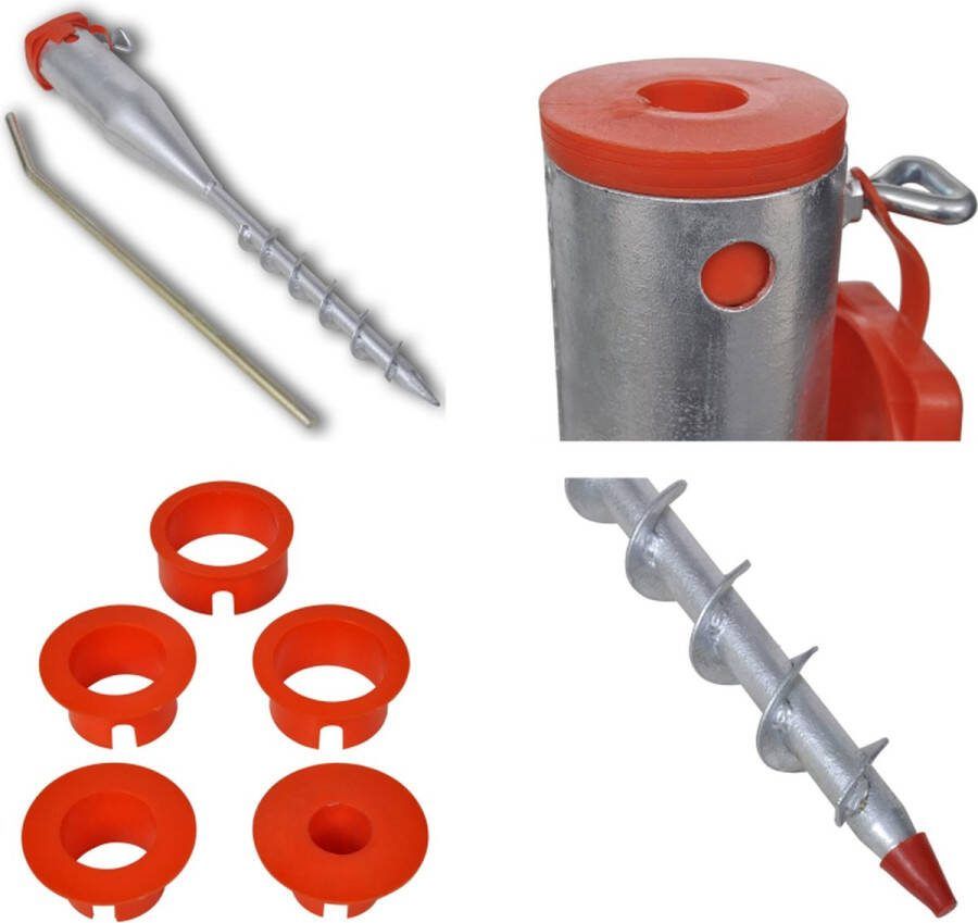 VidaXL Parasolvoet 55 cm gegalvaniseerd staal Paraplubak Paraplubakken Paraplustandaard Paraplustandaards
