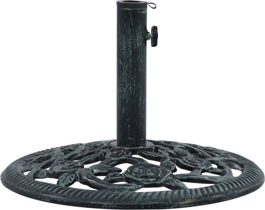 VIDAXL parasolvoet rond 9kg 40cm gietijzer groen