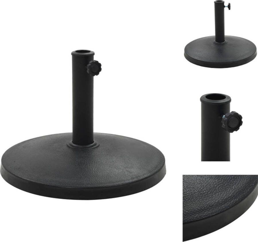 VidaXL Parasolvoet Decoratief Weerbestendig Polyresin 44.5 x 33 cm Zwart Parasolvoet