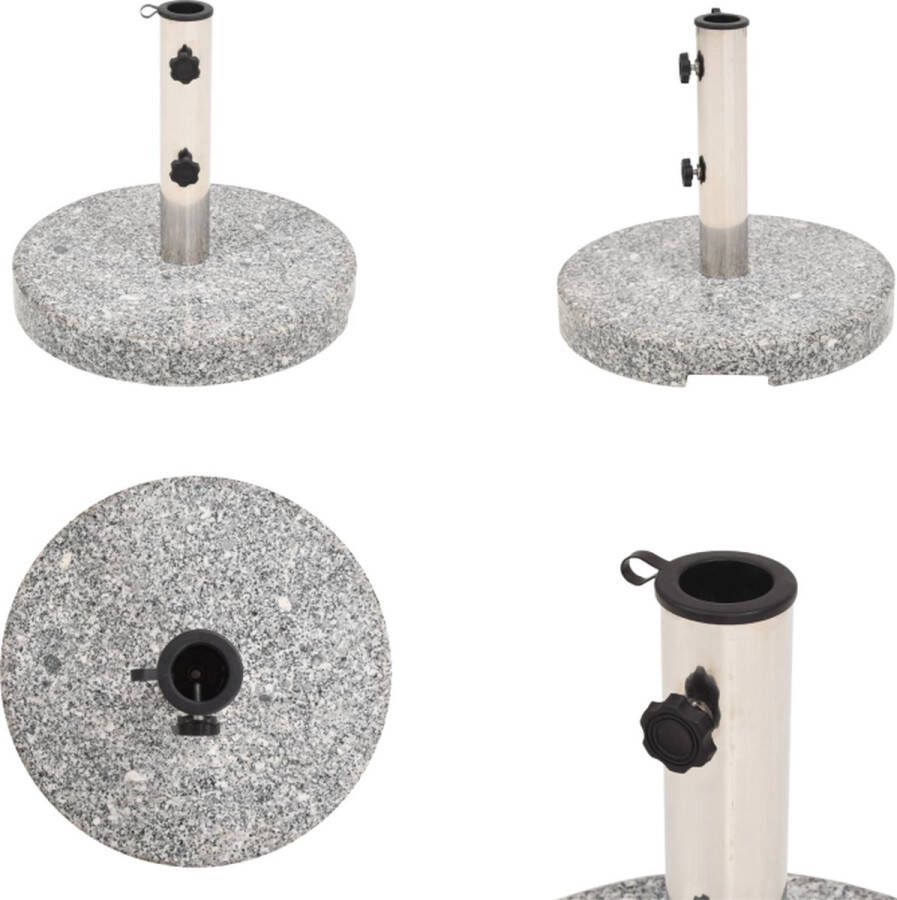 VidaXL Parasolvoet rond 20 kg graniet Parasolvoet Parasolvoeten Parasol Voet Parasol Voet
