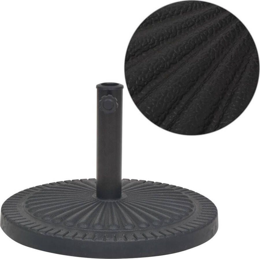 VidaXL Parasolvoet rond 29 kg hars zwart