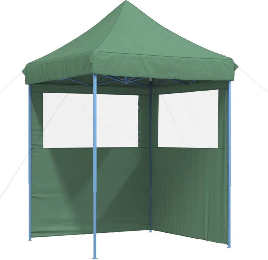 VidaXL Partytent inklapbaar pop-up met 2 zijwanden groen