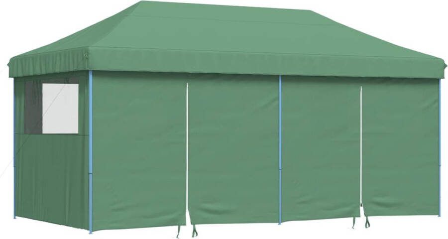 VidaXL Partytent inklapbaar pop-up met 4 zijwanden groen