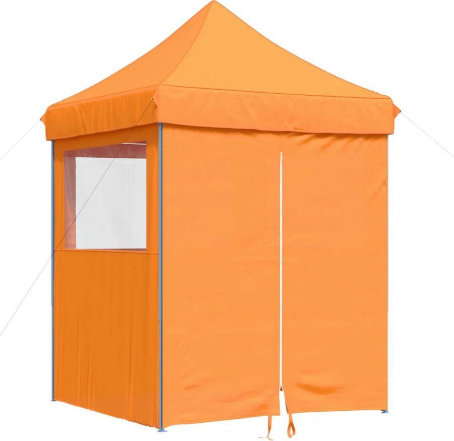 VidaXL Partytent inklapbaar pop-up met 4 zijwanden oranje