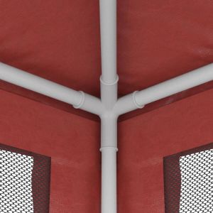 VidaXL Partytent Met 10 Mesh Zijwanden 3x12 M Hdpe Rood