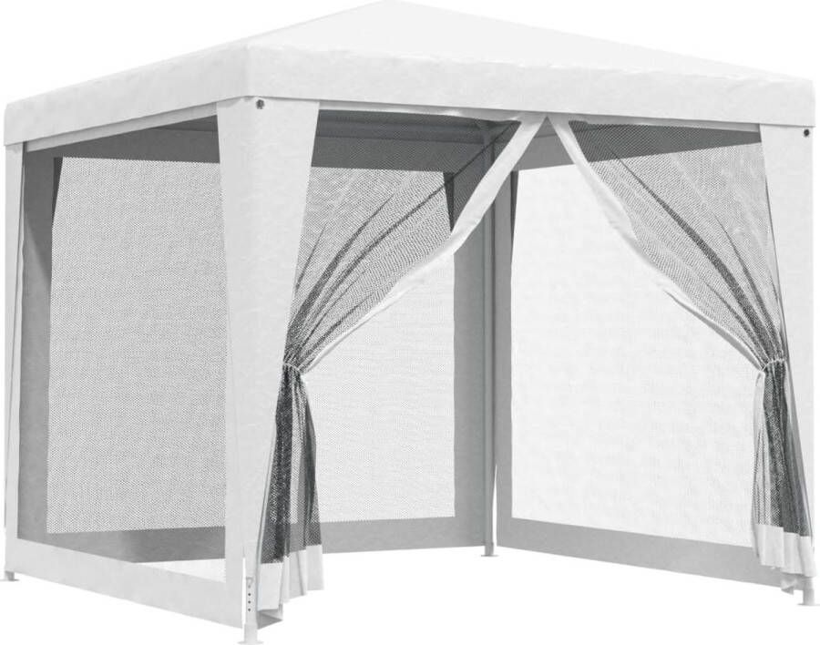 VidaXL -Partytent-met-4-mesh-zijwanden-2 5x2 5-m-wit