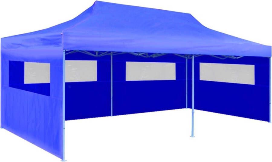 VidaXL Opvouwbare pop-up feest tent 3 x 6 m (Blauw)