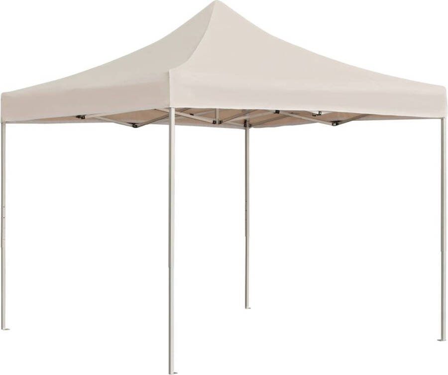 VidaXL Partytent professioneel inklapbaar 2x2 m aluminium crème