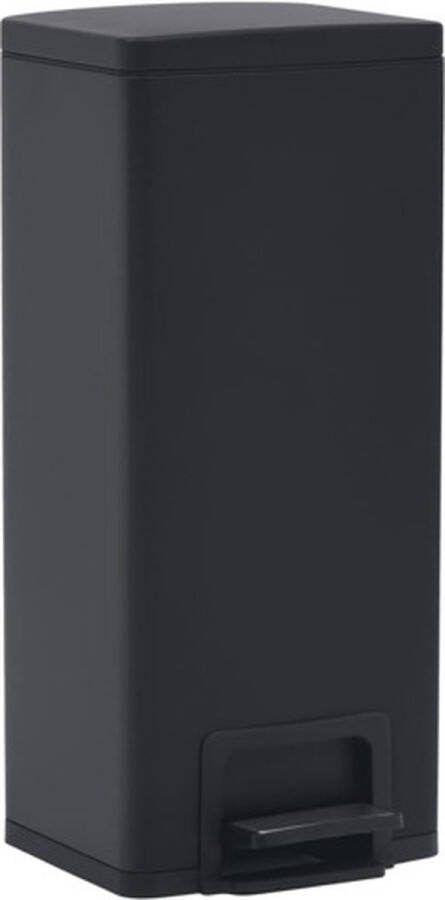 VidaXL -Pedaalemmer-met-anti-vingerafdruk-30-L-RVS-zwart