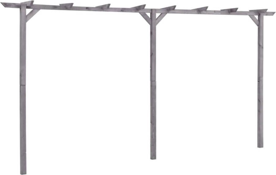 VidaXL Pergola 400x40x205 Cm Geïmpregneerd Grenenhout Grijs