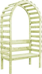 VidaXL Pergola met bankje 130x60x230 cm geïmpregneerd grenenhout