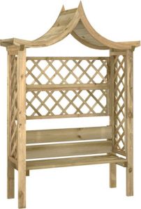 VidaXL Pergola met dak en bank geïmpregneerd grenenhout