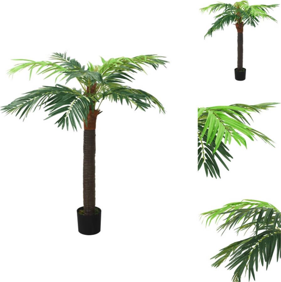 VidaXL Phoenixpalm Levensechte kunstdadelpalm 180-190 cm inclusief zwarte pot Kunstplant