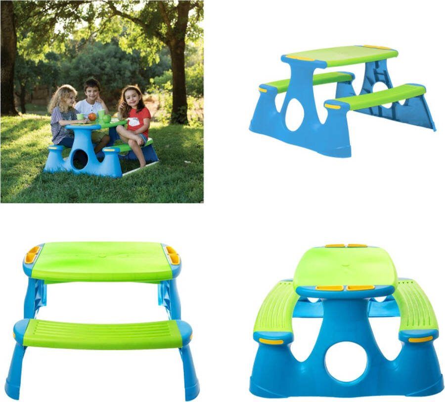 VidaXL Picknickbank voor kinderen 89-5x84-5x48 cm polypropeen Picknickbank Picknickbanken Picknicktafel Tuinbank