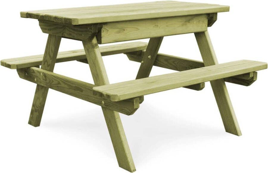 VidaXL -Picknicktafel-met-banken-90x90x58-cm-geïmpregneerd-grenenhout