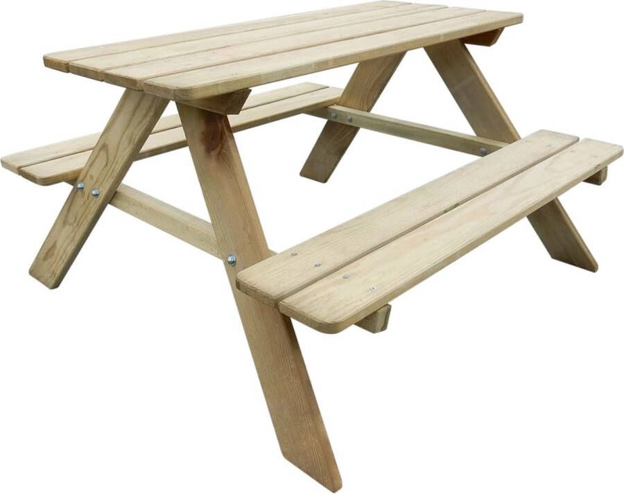 VidaXL -Picknicktafel-voor-kinderen-89x89 6x50 8-cm-grenenhout