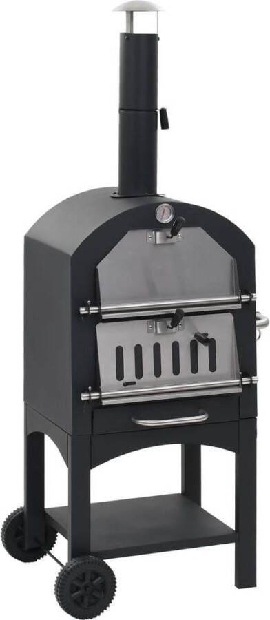 VidaXL Pizzaoven op houtskool met terracotta pizzasteen