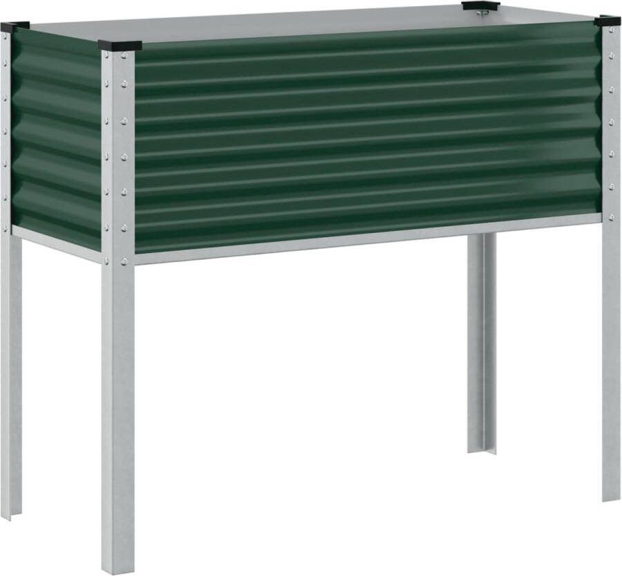 VidaXL Plantenbak 100x41x90 cm staal groen