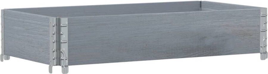 VidaXL Plantenbak 100x50 cm massief grenenhout grijs