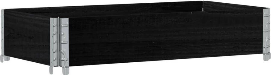 VidaXL Plantenbak 100x50 cm massief grenenhout zwart