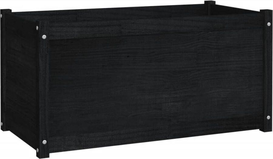 VidaXL -Plantenbak-100x50x50-cm-massief-grenenhout-zwart