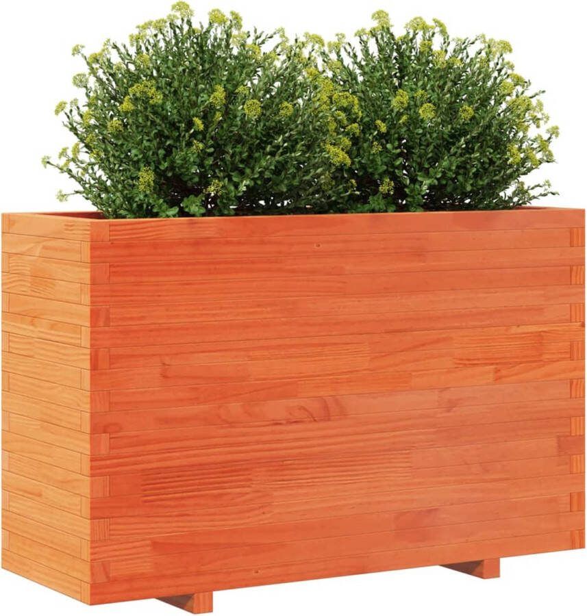 VidaXL Plantenbak 110x40x72 5 cm massief grenenhout wasbruin