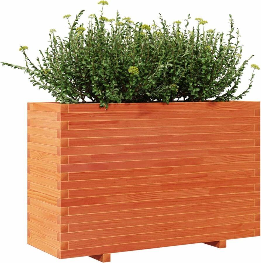 VidaXL Plantenbak 110x40x72 cm massief grenenhout wasbruin