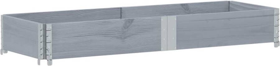 VidaXL Plantenbak 150x50 cm massief grenenhout grijs