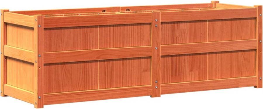 VidaXL Plantenbak 150x50x50 cm massief grenenhout wasbruin