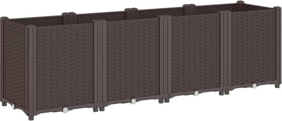 VidaXL Plantenbak 160x40x53 cm polypropeen bruin