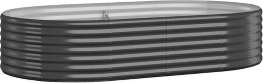VidaXL Plantenbak 175x100x36 cm gepoedercoat staal antracietkleurig