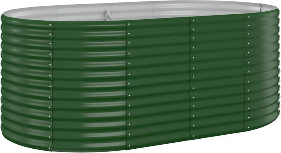VidaXL -Plantenbak-175x100x68-cm-gepoedercoat-staal-groen