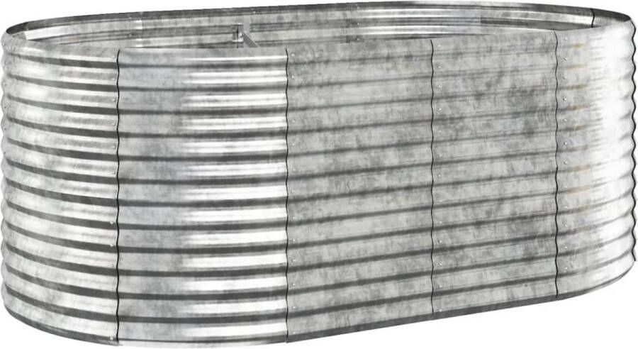 VidaXL -Plantenbak-175x100x68-cm-gepoedercoat-staal-zilverkleurig