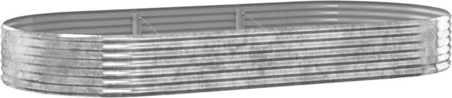 VidaXL -Plantenbak-296x140x36-cm-gepoedercoat-staal-zilverkleurig