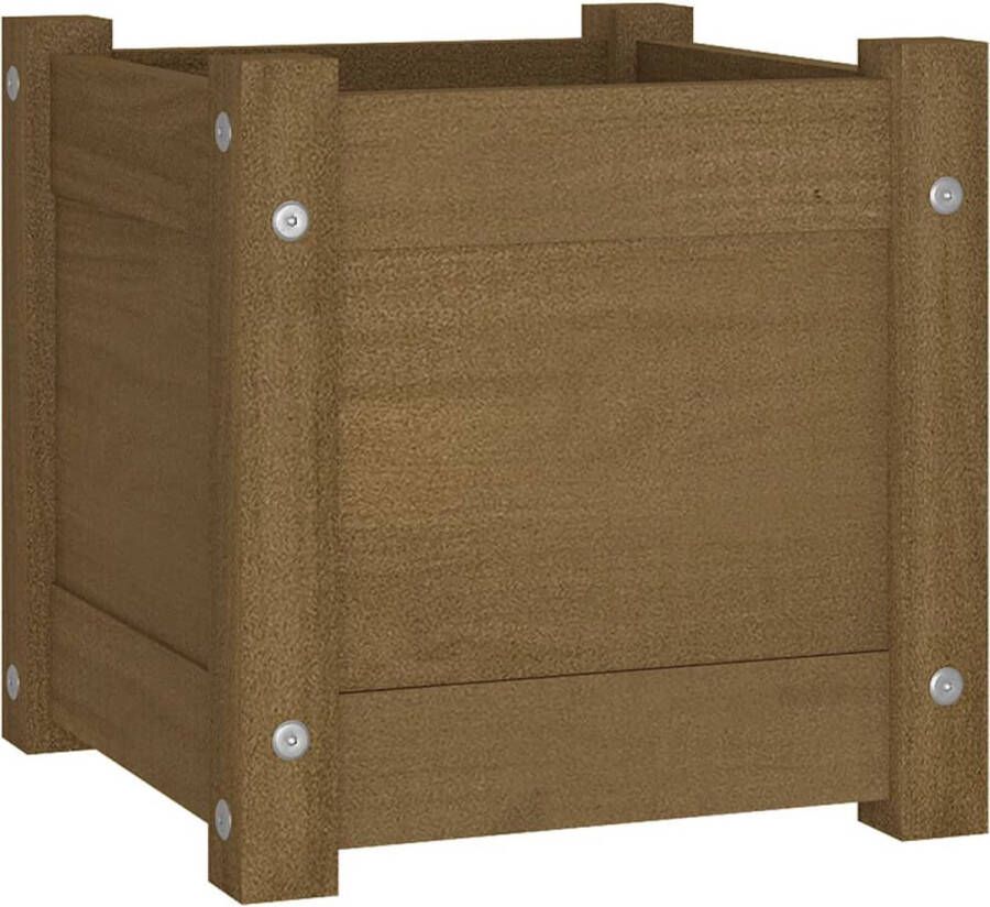 VidaXL -Plantenbak-31x31x31-cm-massief-grenenhout-honingbruin