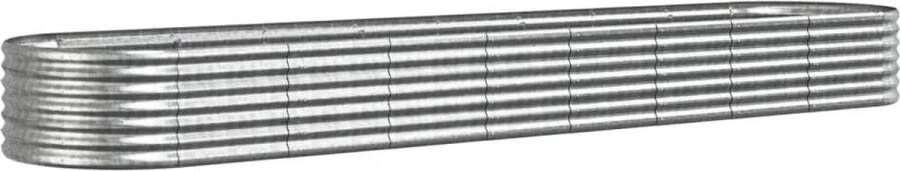 VidaXL -Plantenbak-368x80x36-cm-gepoedercoat-staal-zilverkleurig