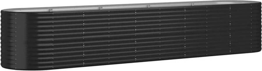 VidaXL -Plantenbak-368x80x68-cm-gepoedercoat-staal-antracietkleurig