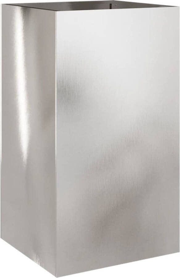 VidaXL Plantenbak 42x38x75 cm roestvrij staal zilverkleurig