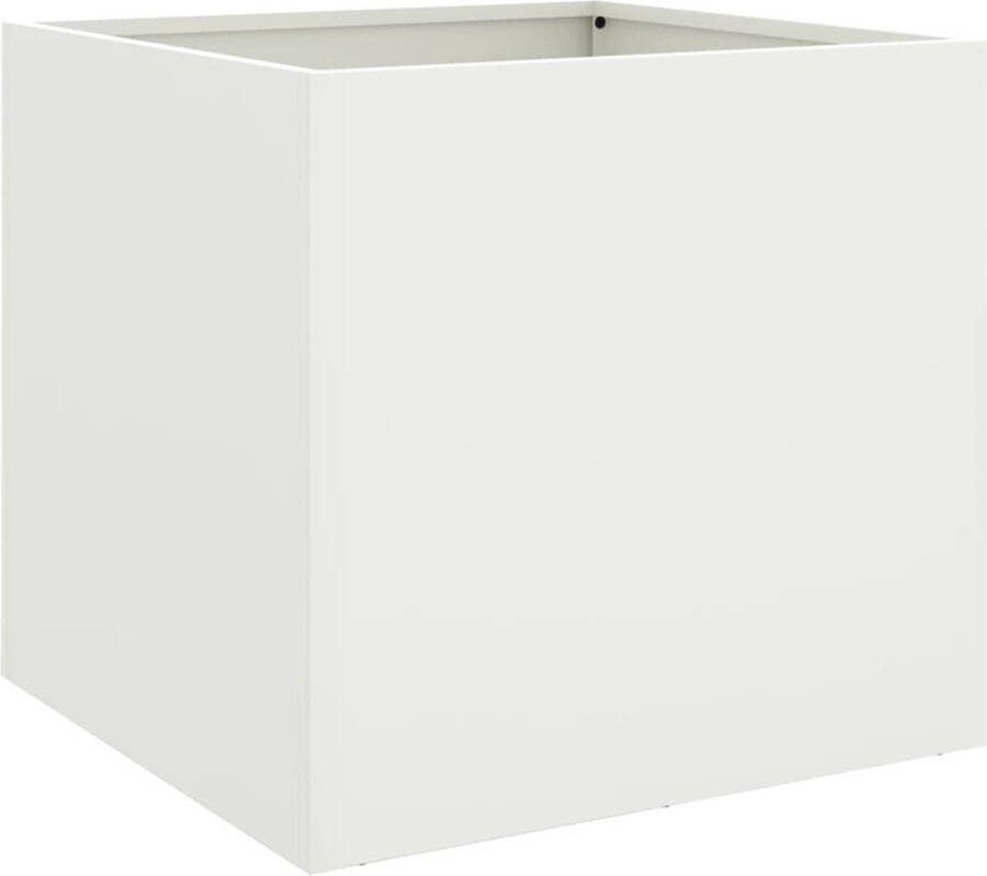VidaXL Plantenbak 42x40x39 cm staal wit