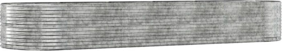 VidaXL -Plantenbak-447x140x68-cm-gepoedercoat-staal-zilverkleurig
