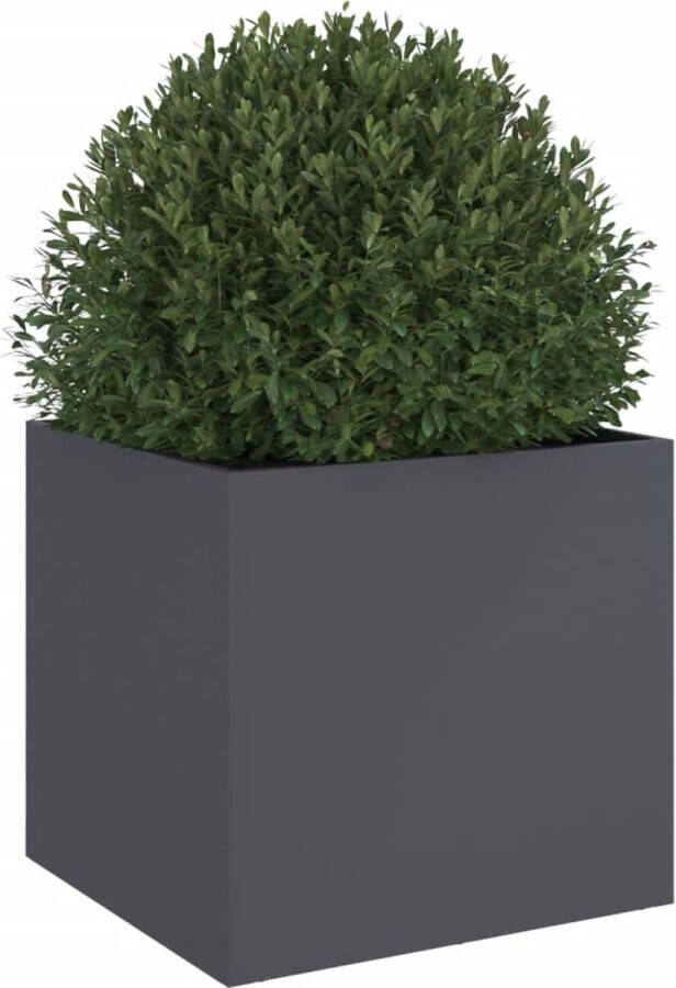 VidaXL Plantenbak 49x47x46 cm staal antracietkleurig