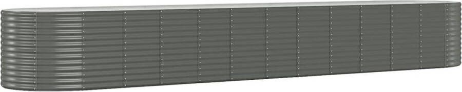 VidaXL -Plantenbak-507x100x68-cm-gepoedercoat-staal-grijs