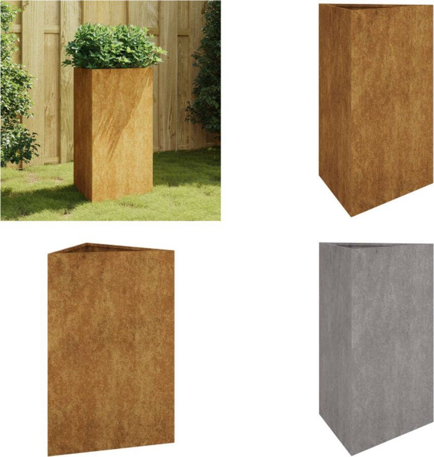 VidaXL -Plantenbak-50x43x75-cm-cortenstaal Plantenbak Plantenbakken Bloempot Bloembak