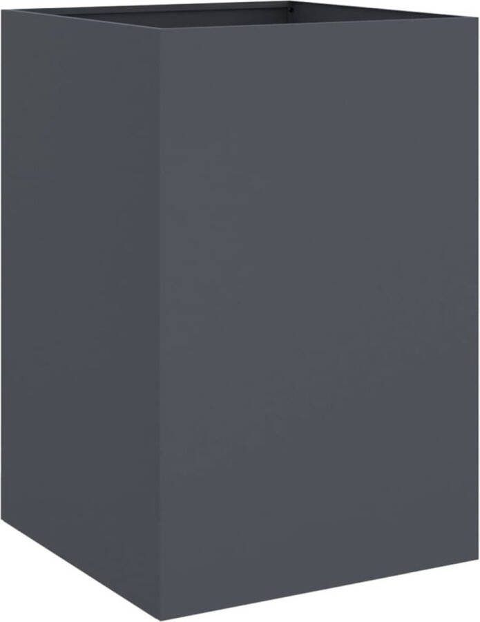 VidaXL Plantenbak 52x48x75 cm staal antracietkleurig