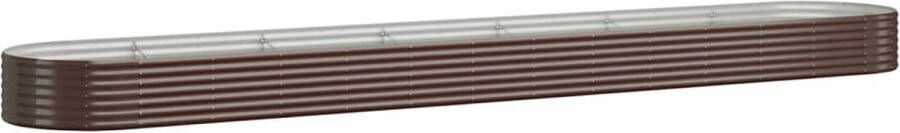 VidaXL -Plantenbak-544x100x36-cm-gepoedercoat-staal-bruin