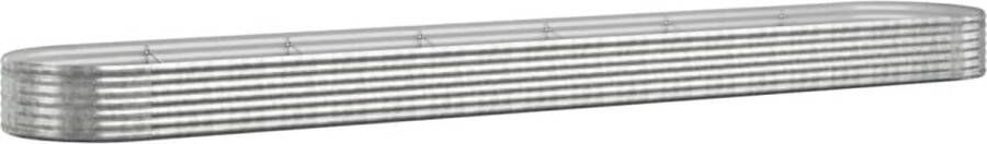 VidaXL -Plantenbak-544x100x36-cm-gepoedercoat-staal-zilverkleurig
